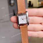 Swiss Replica Hermes Cape Cod 23 Ladies Watches Tan Leather Band